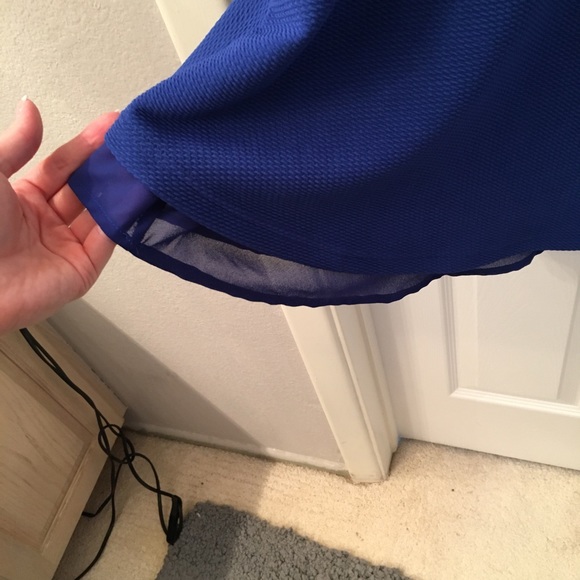 Blue short sleeve dress - Picture 4 of 5